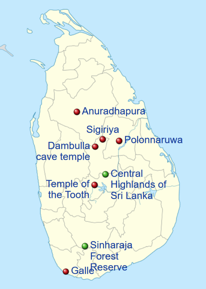 UNESCO-werelderfgoedlocatie in Sri Lanka