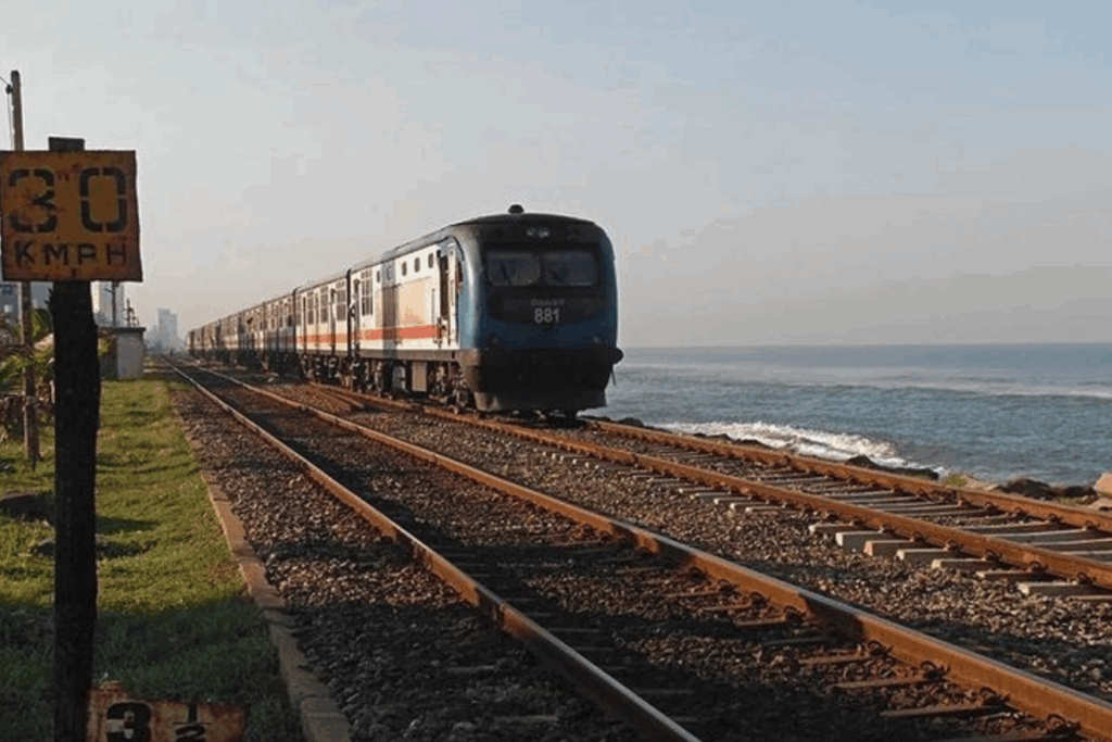 De spoorlijn van Colombo naar Galle