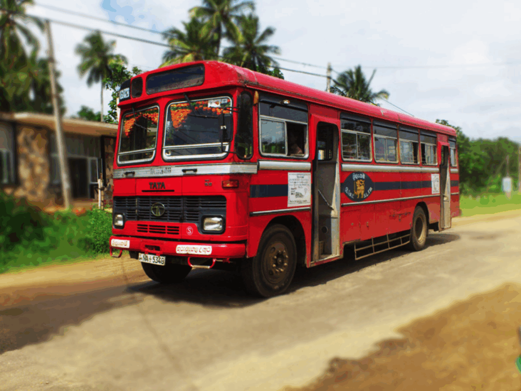 een bus in Sri Lanka